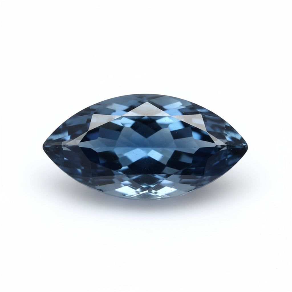 London Blue topaz 1PC Small 6x12 MM Marquise Faceted Blue Lustrous Semi Precious Gems