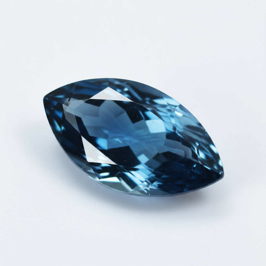 London Blue topaz 1PC Small 6x12 MM Marquise Faceted Blue Lustrous Semi Precious Gems