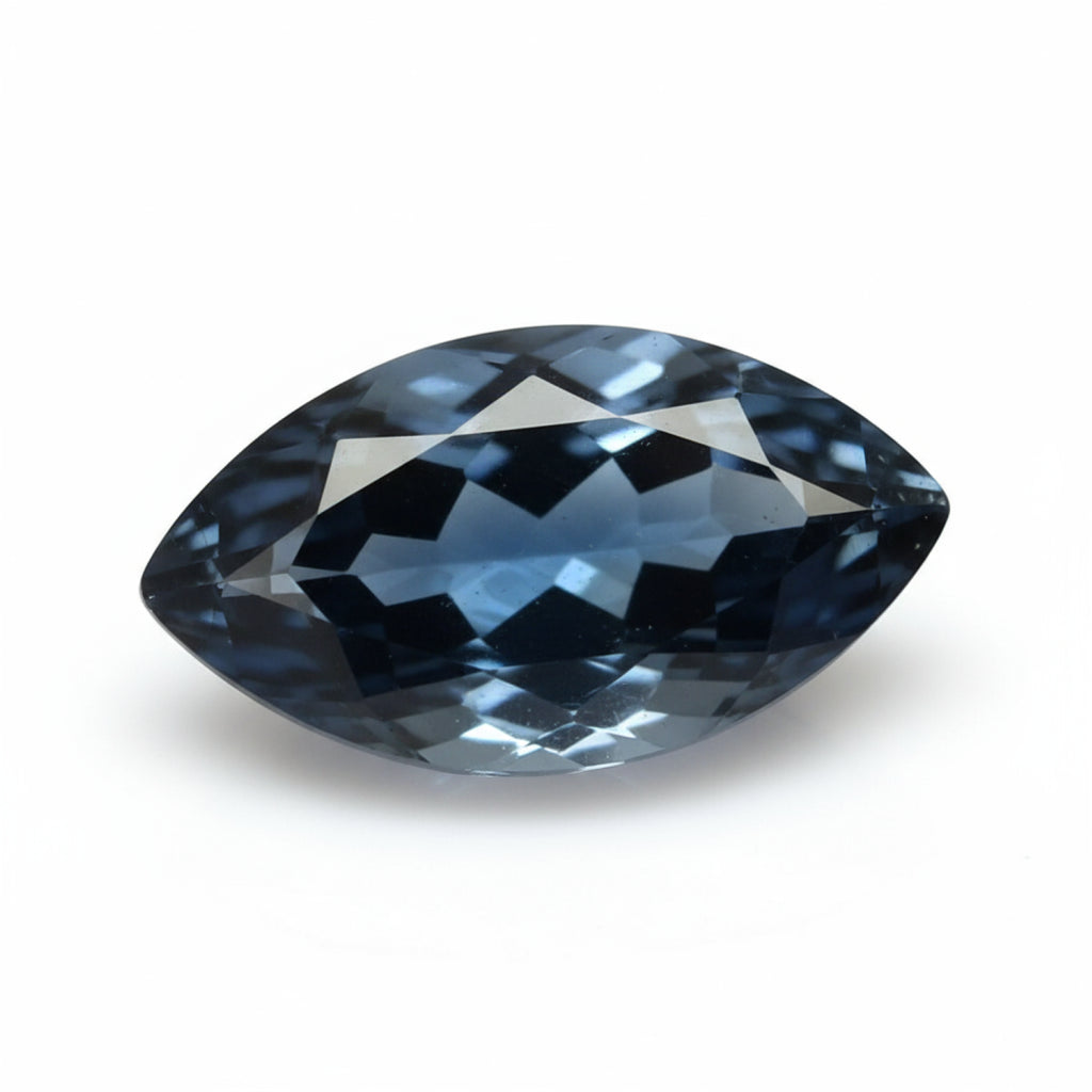 London Blue topaz 1PC Medium 7x14 MM Marquise Faceted Blue Shine Semi Precious Loose Gems