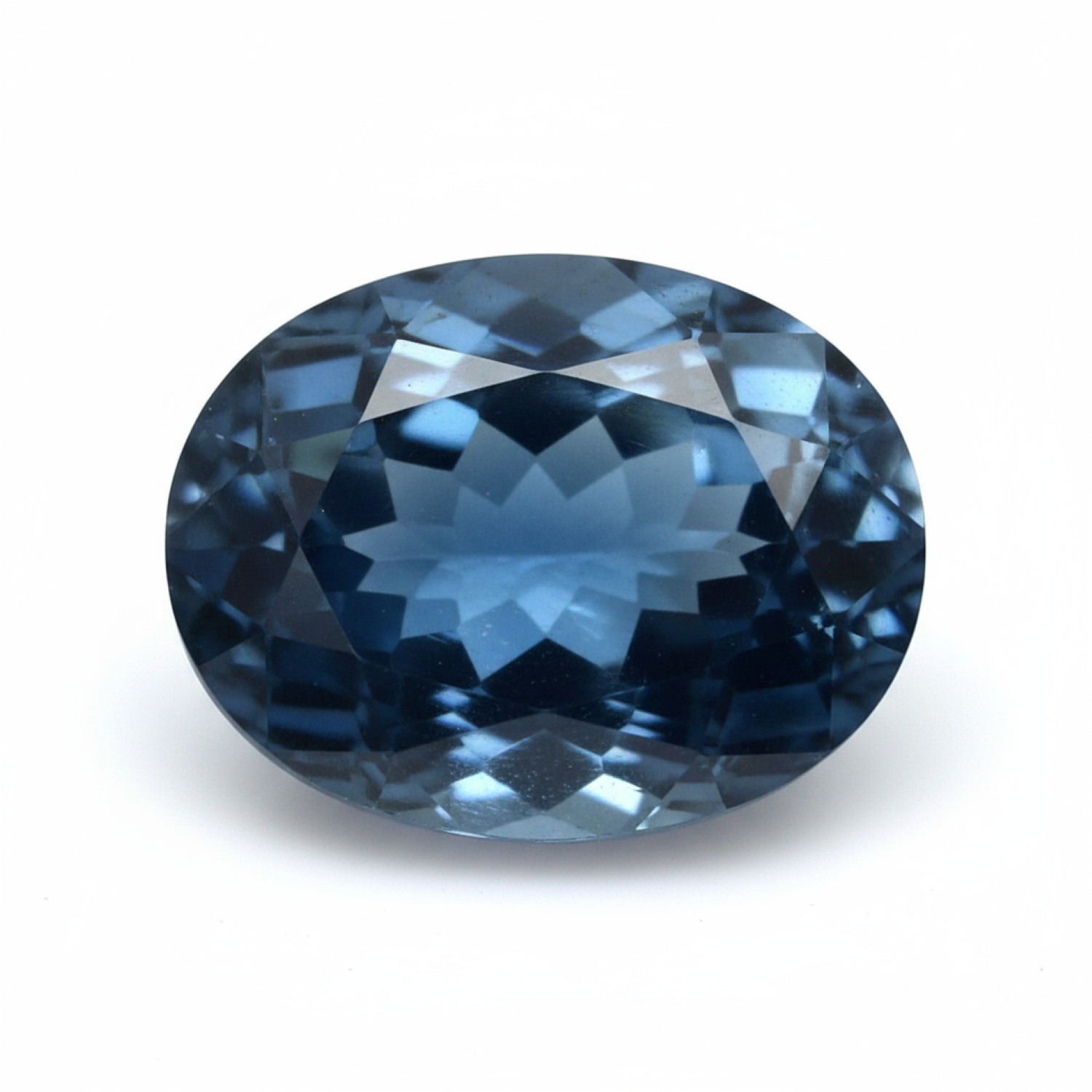 London Blue topaz 1PC Chunky 12x16 MM Oval Faceted Blue Luster Semi Precious Loose Gemstones Huvudsaklig produktbild