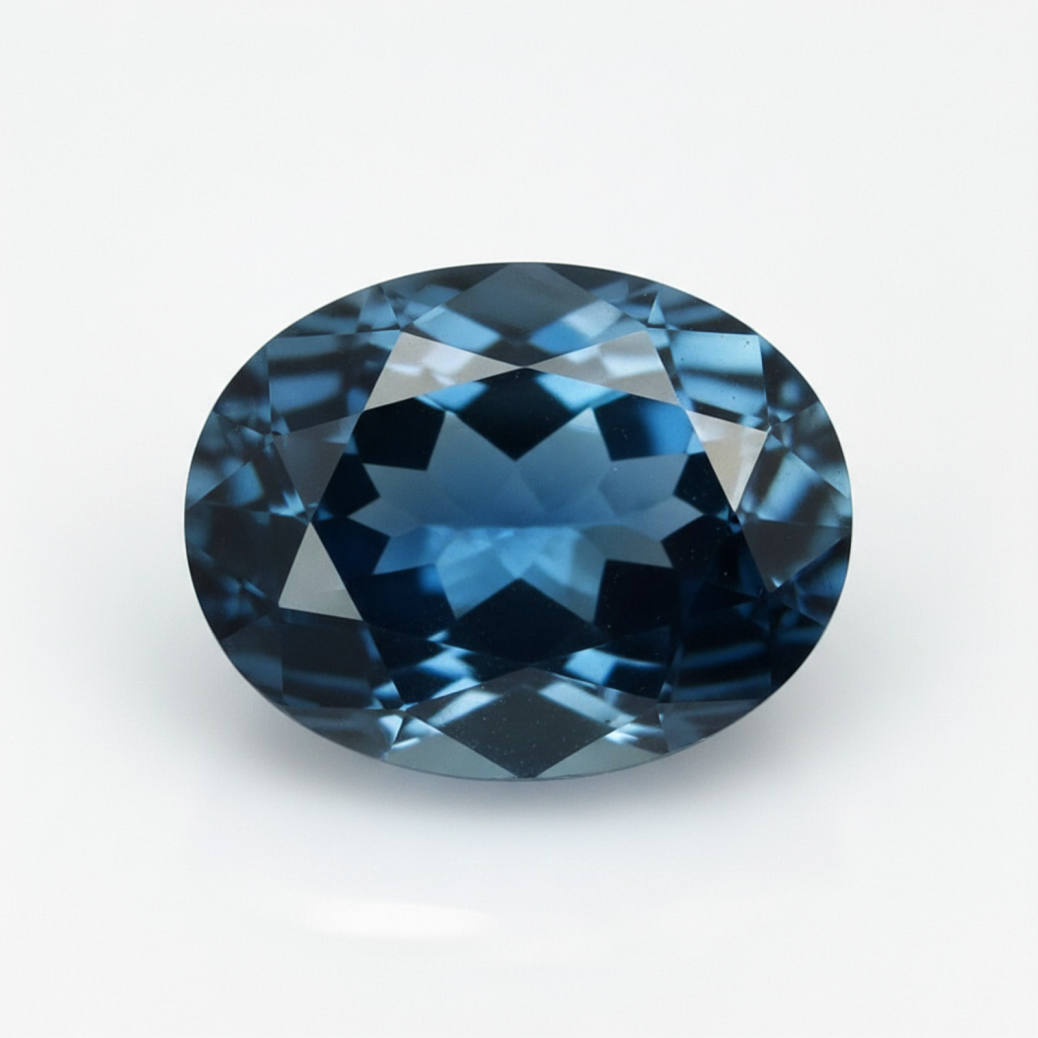 London Blue topaz 1PC Chunky 12x16 MM Oval Faceted Blue Luster Semi Precious Loose Gemstones Sekundär produktbild