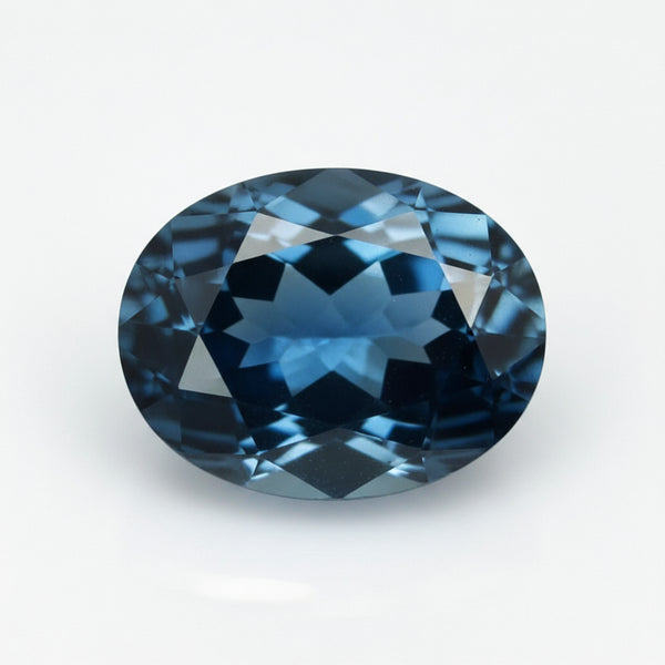 London Blue topaz 1PC Chunky 12x16 MM Oval Faceted Blue Luster Semi Precious Loose Gemstones