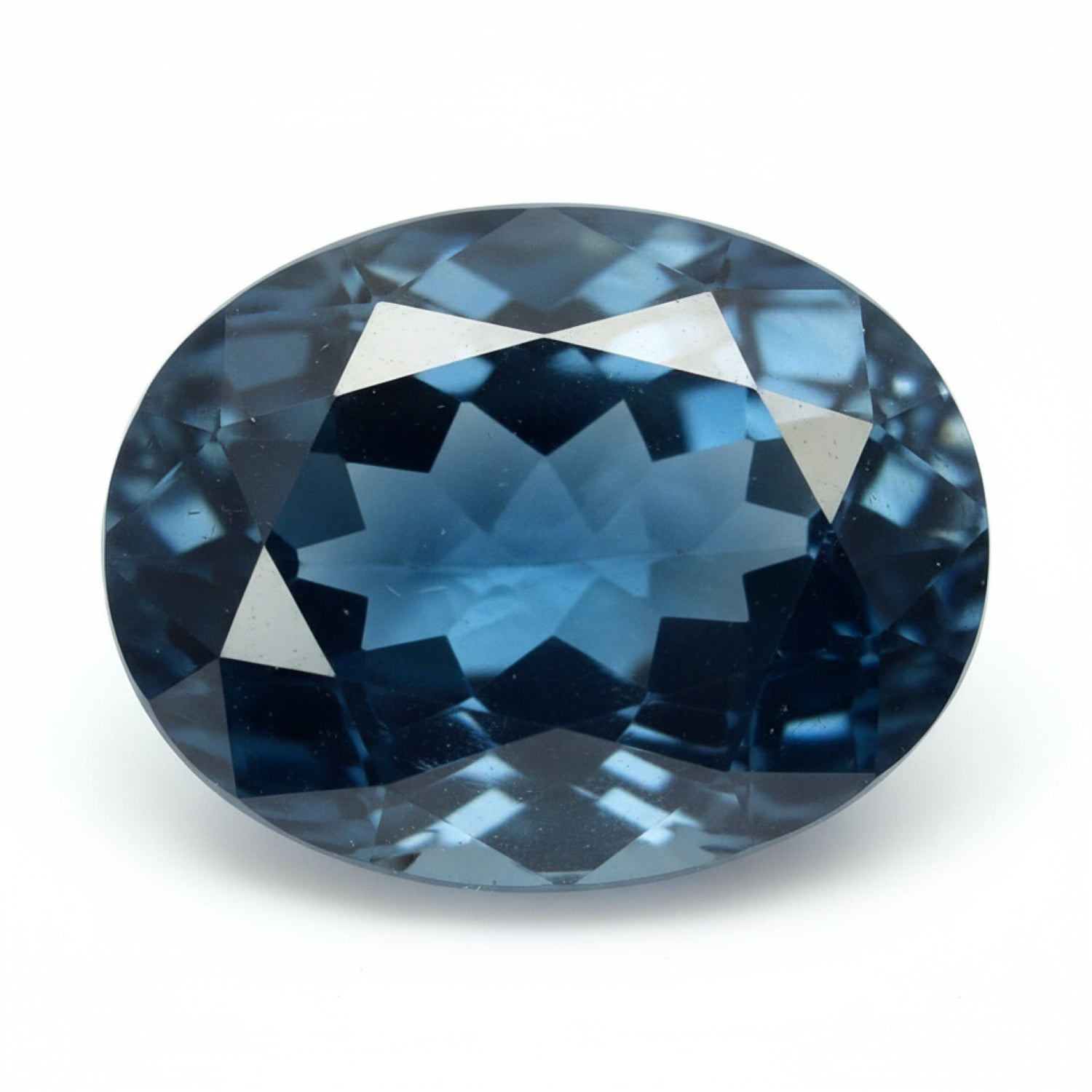 London Blue topaz 1PC Chunky 15x20 MM Oval Faceted Blue Shine Semi Precious Loose Gems