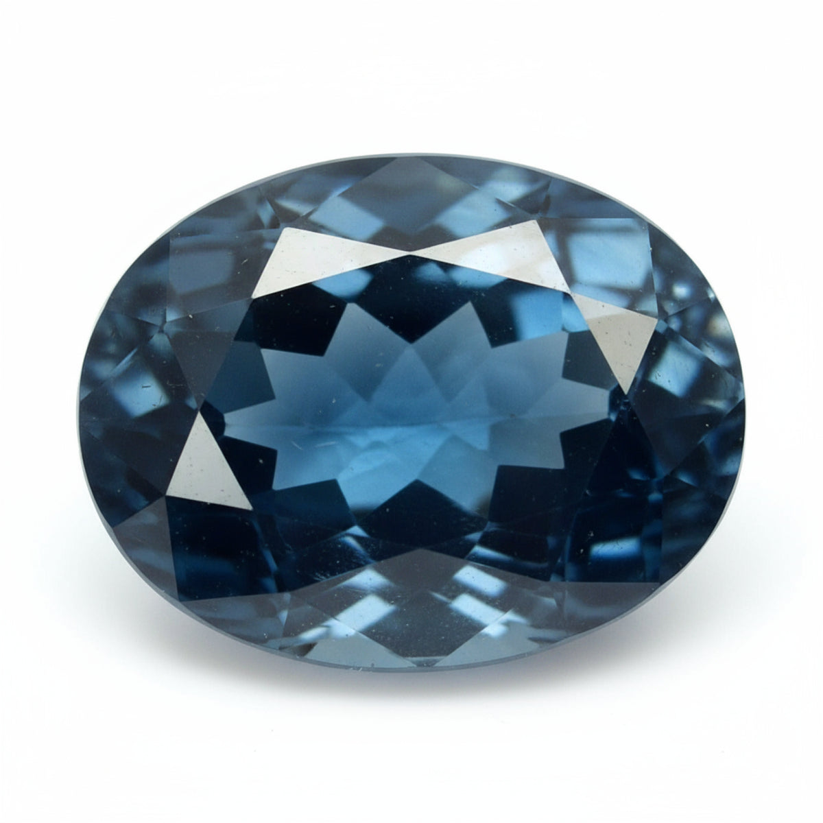 London Blue topaz 1PC Chunky 15x20 MM Oval Faceted Blue Shine Semi Precious Loose Gems