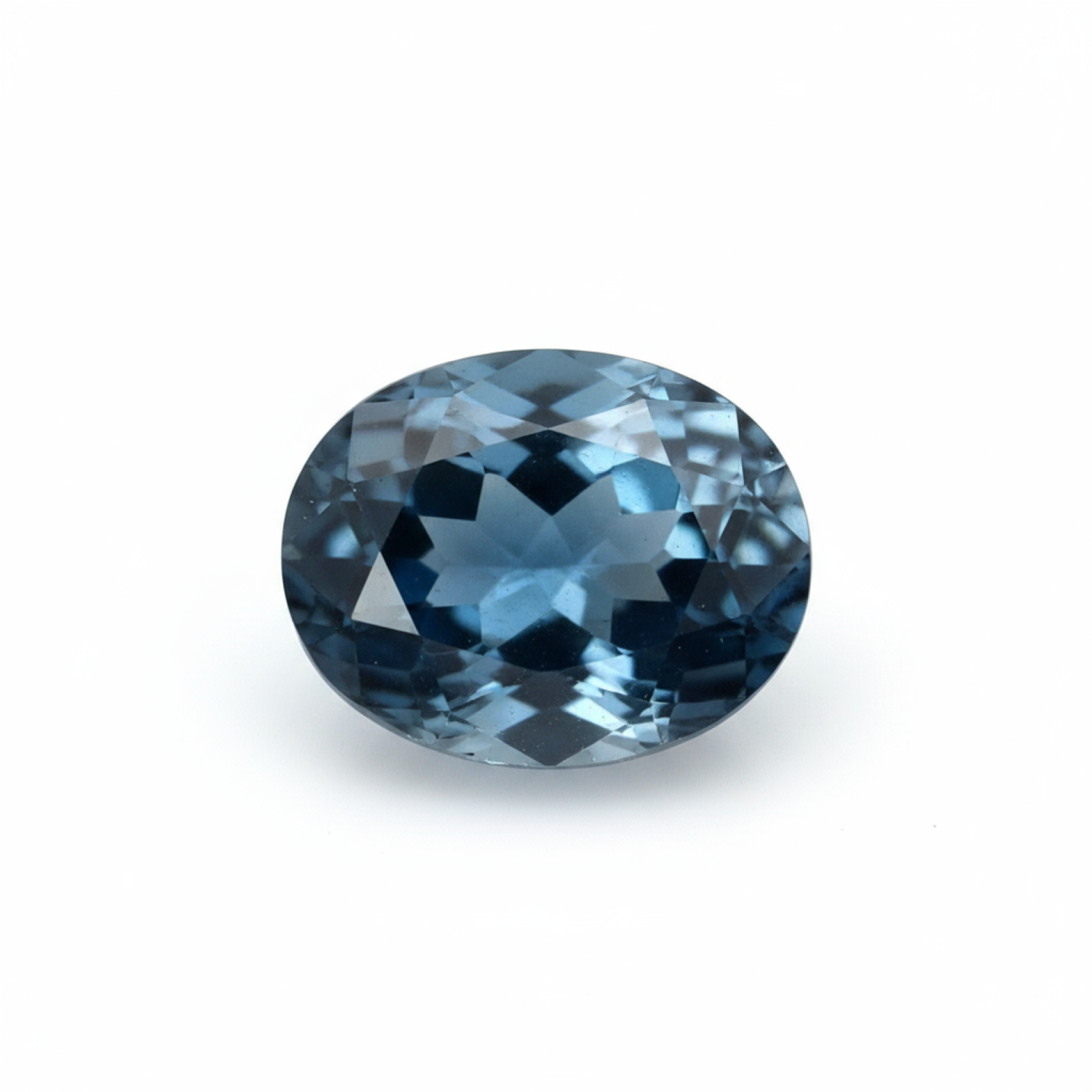 London Blue topaz 1PC Tiny 4x6 MM Oval Faceted Blue Fine Semi Precious Gems メイン画像