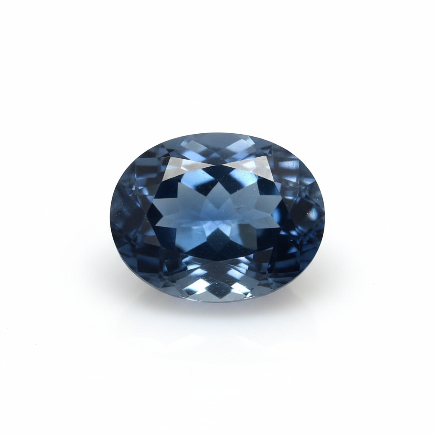 London Blue topaz 1PC Tiny 5x7 MM Oval Faceted Blue High-Quality Semi Precious Loose Gems Immagine principale del prodotto