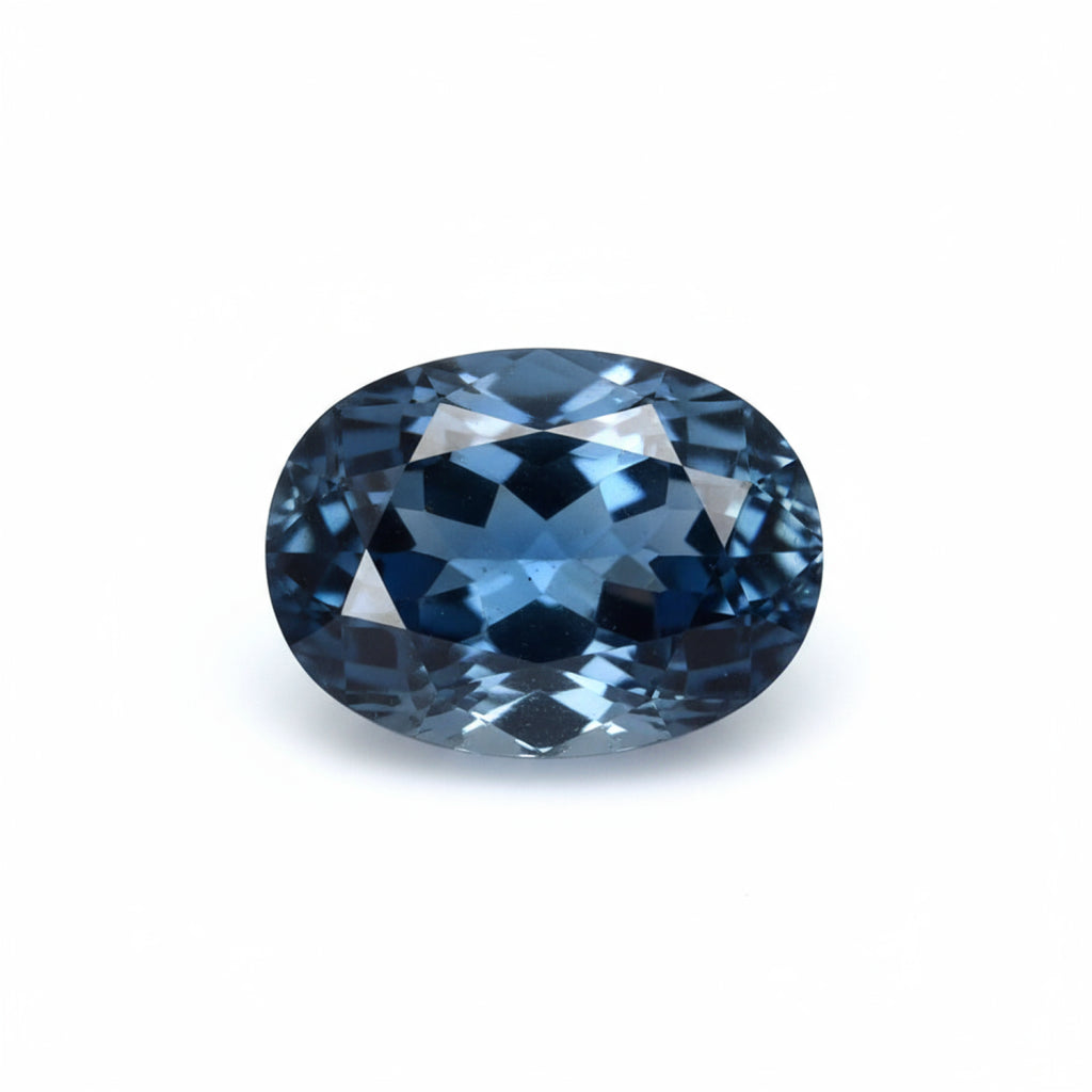 London Blue topaz 1PC Small 6x8 MM Oval Faceted Blue Natural Semi Precious Loose Gemstone