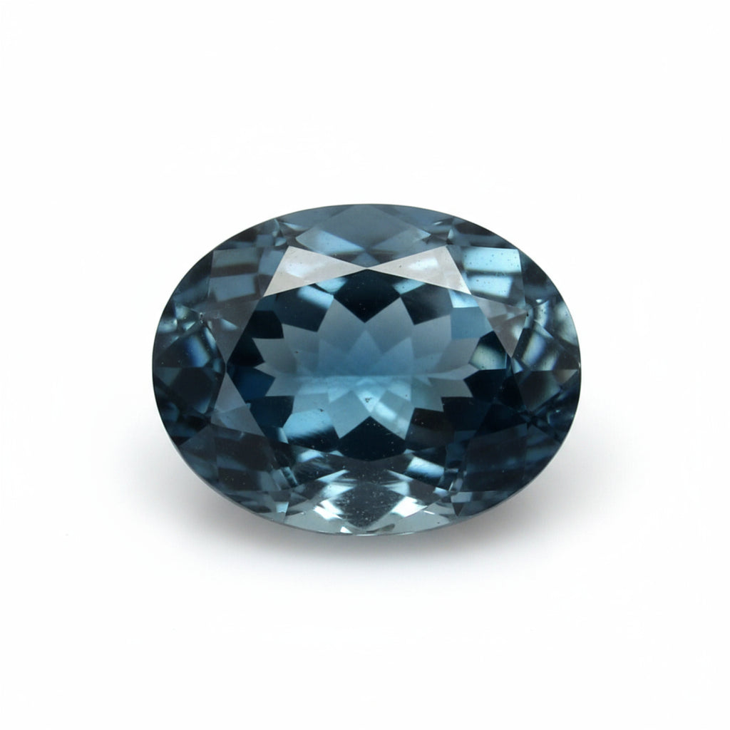 London Blue topaz 1PC Small 6x9 MM Oval Faceted Blue Genuine Semi Precious Loose Gemstones