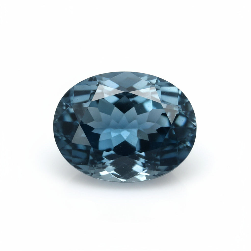 London Blue topaz 1PC Medium 7x10 MM Oval Faceted Blue Pure Semi Precious Loose Gems