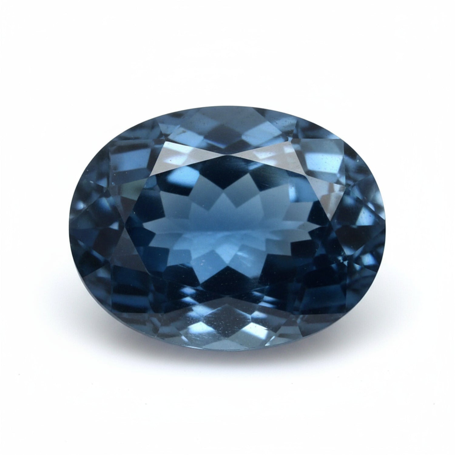 London Blue topaz 1PC Large 8x12 MM Oval Faceted Blue Sparkling Semi Precious Gems