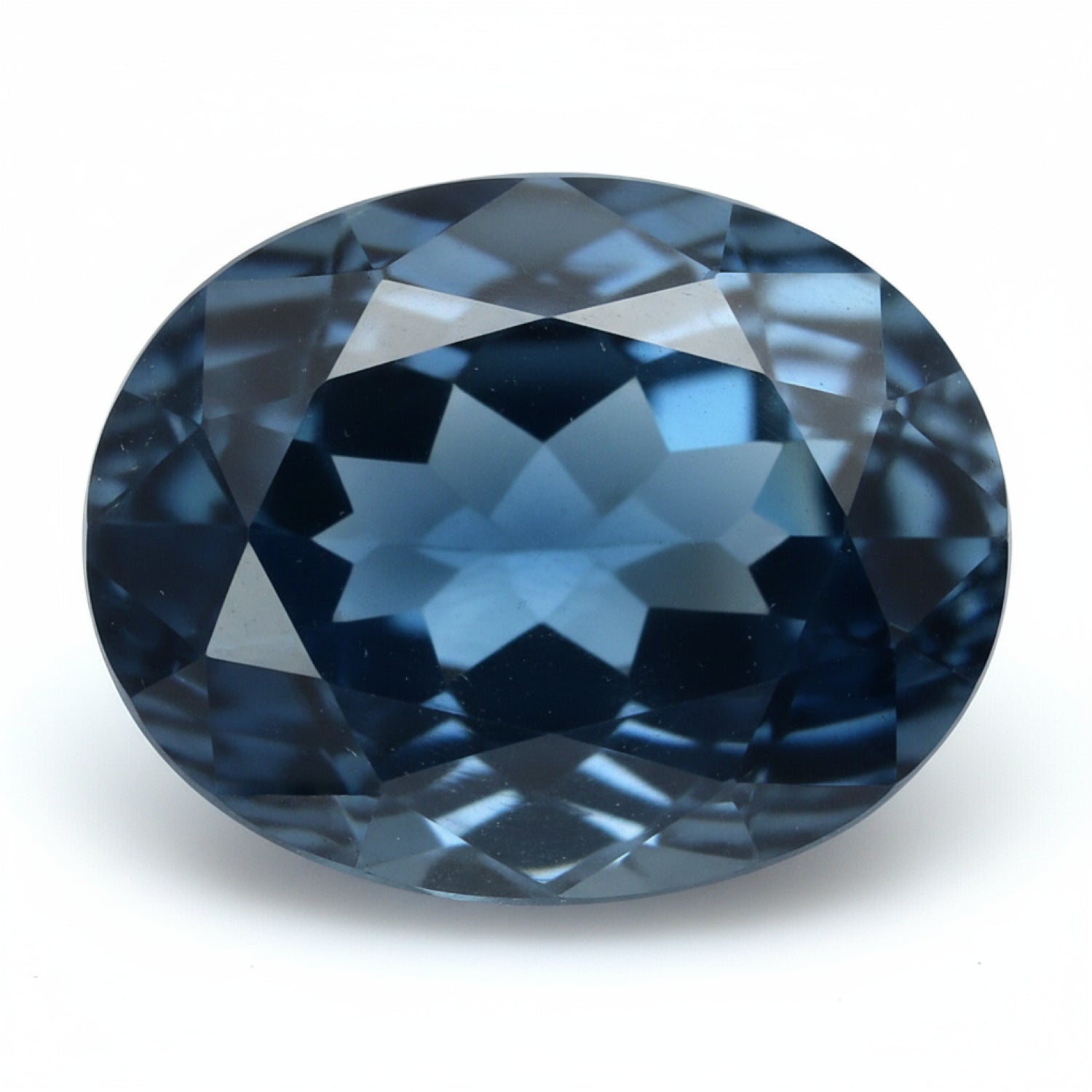 London Blue topaz 1PC Large 9x11 MM Oval Faceted Blue Brilliant Semi Precious Loose Gemstones