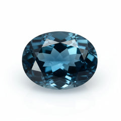London Blue topaz 1PC Large 9x11 MM Oval Faceted Blue Brilliant Semi Precious Loose Gemstones