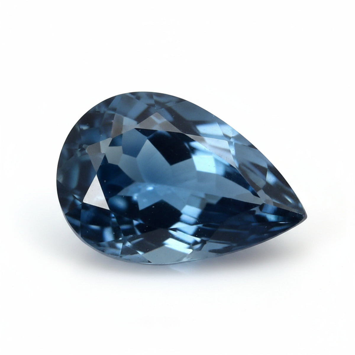 London Blue topaz 1PC Large 10x12 MM Pear Faceted Blue Pure Semi Precious Loose Gemstones