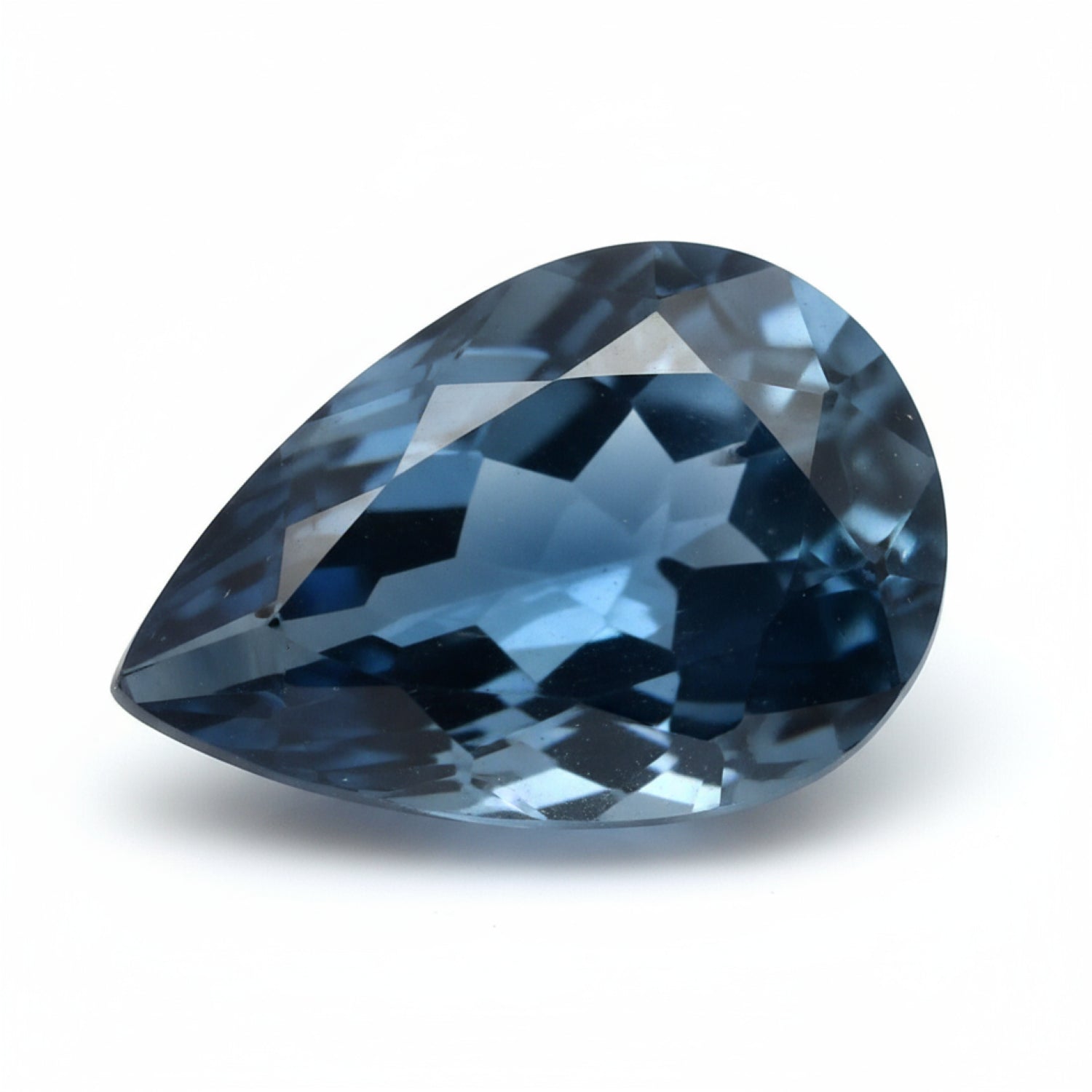 London Blue topaz 1PC Large 10x14 MM Pear Faceted Blue Fiery Semi Precious Gems