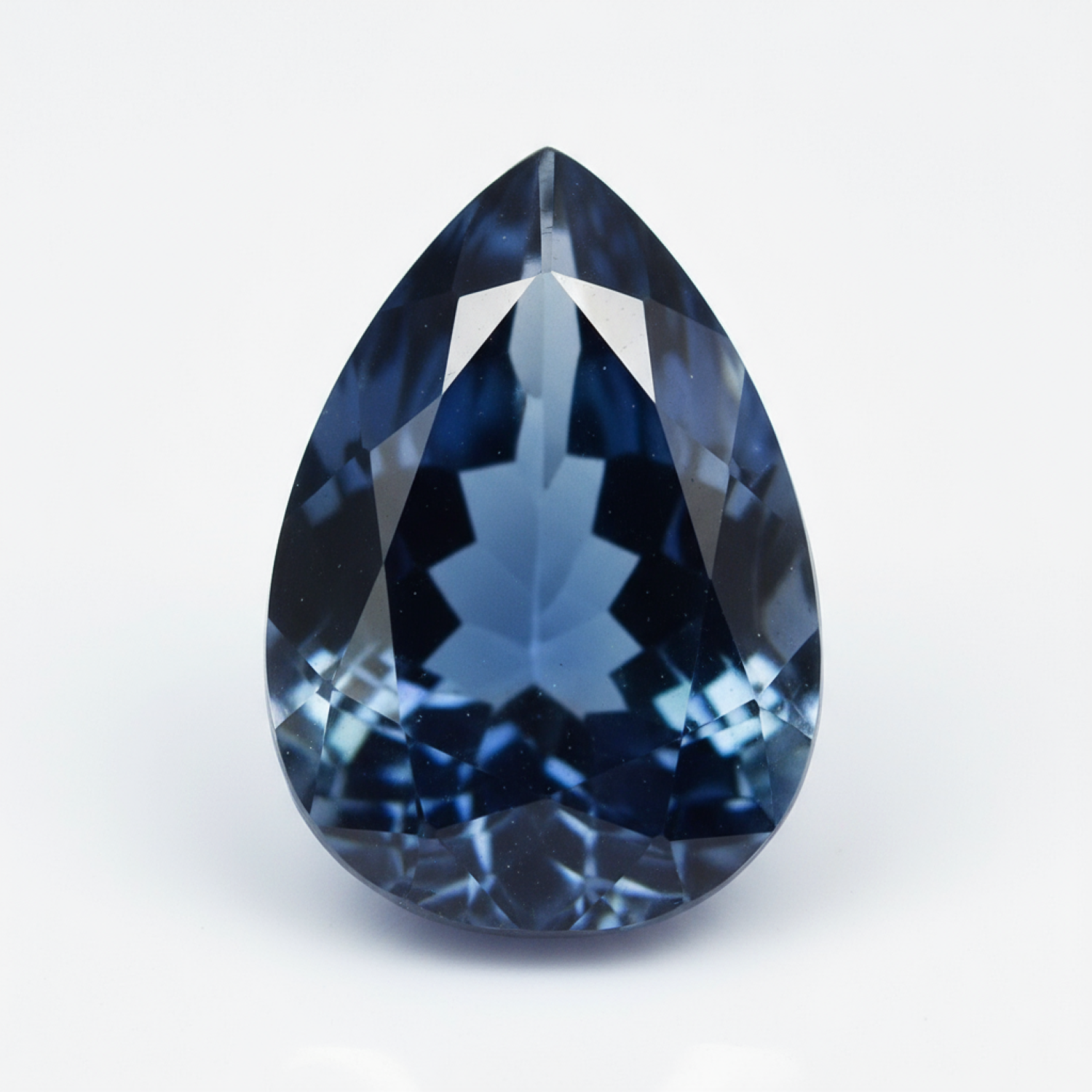 London Blue topaz 1PC Chunky 12x16 MM Pear Faceted Blue Brilliant Semi Precious Loose Gems Huvudsaklig produktbild