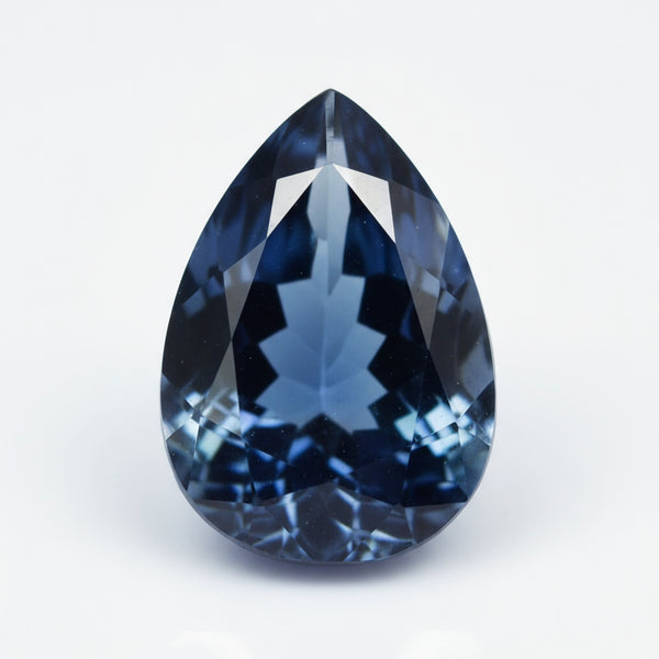 London Blue topaz 1PC Chunky 12x16 MM Pear Faceted Blue Brilliant Semi Precious Loose Gems