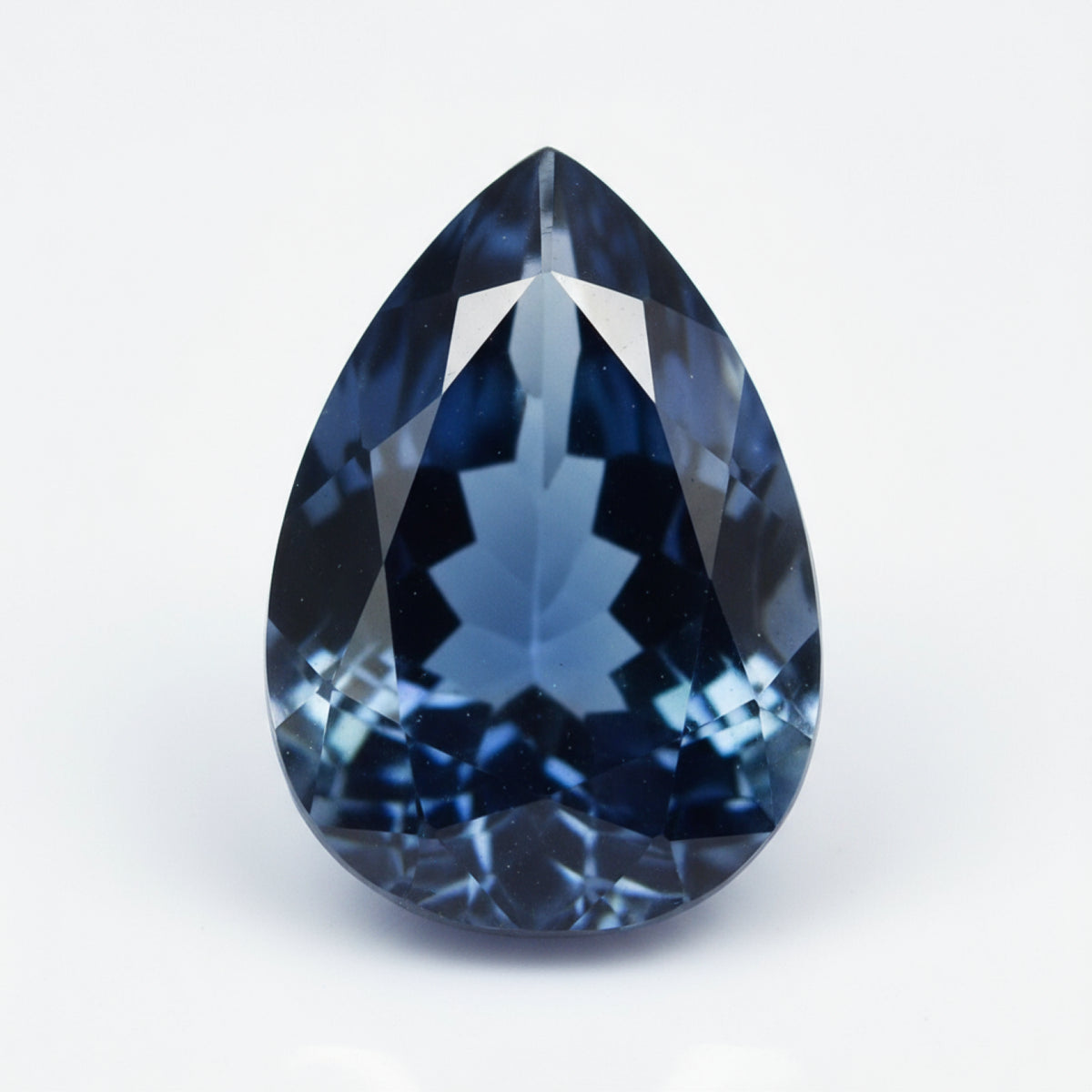 London Blue topaz 1PC Chunky 12x16 MM Pear Faceted Blue Brilliant Semi Precious Loose Gems