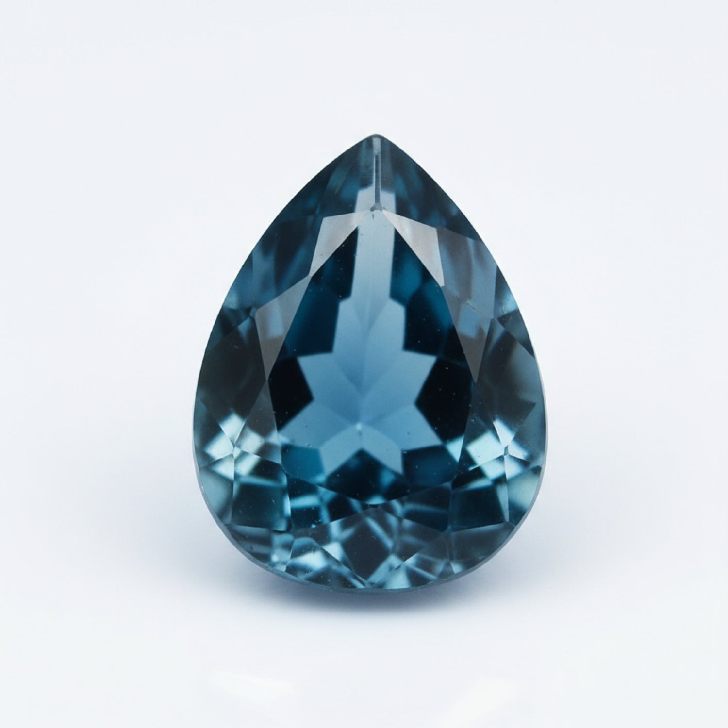 London Blue topaz 1PC Chunky 13x18 MM Pear Faceted Blue Sparkling Semi Precious Loose Gemstone