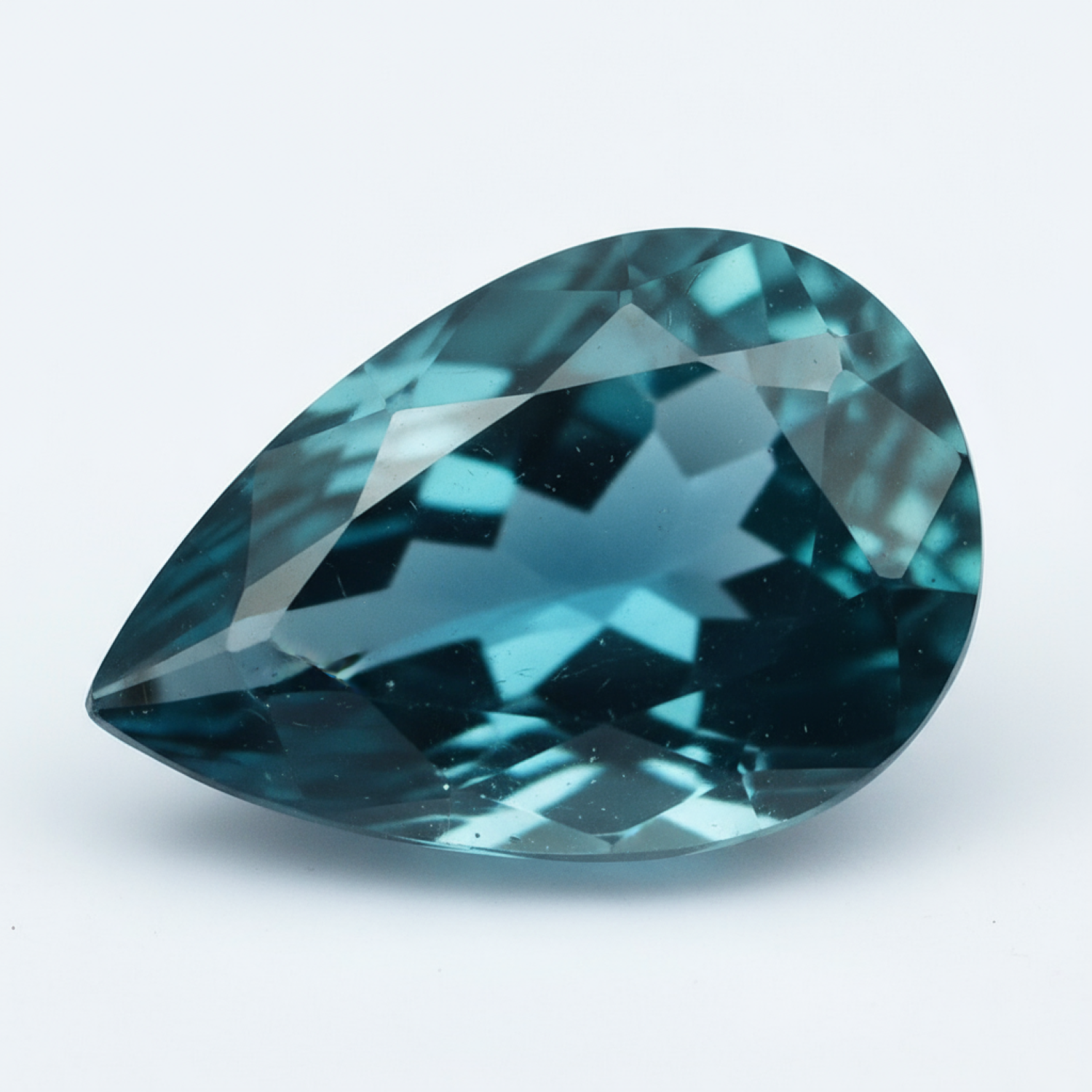 London Blue topaz 1PC Chunky 15x20 MM Pear Faceted Blue Polished Semi Precious Loose Gemstones Sekundär produktbild