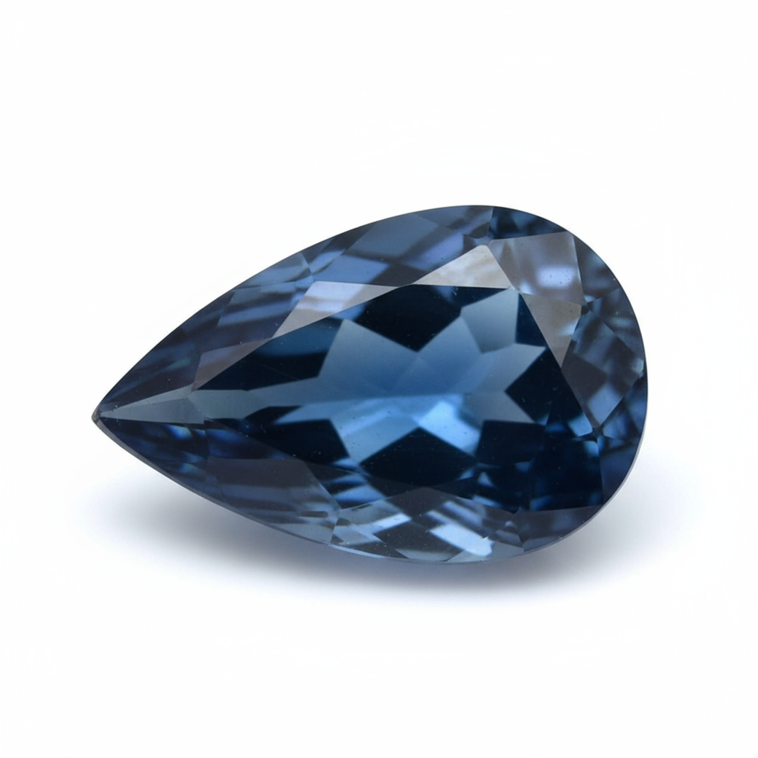 London Blue topaz 1PC Tiny 5x7 MM Pear Faceted Blue Luster Semi Precious Loose Gemstones Главное изображение товара