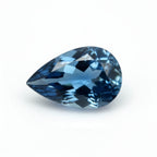 London Blue topaz 1PC Small 6x8 MM Pear Faceted Blue Lustrous Semi Precious Gems