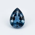 London Blue topaz 1PC Small 6x9 MM Pear Faceted Blue Shine Semi Precious Loose Gems