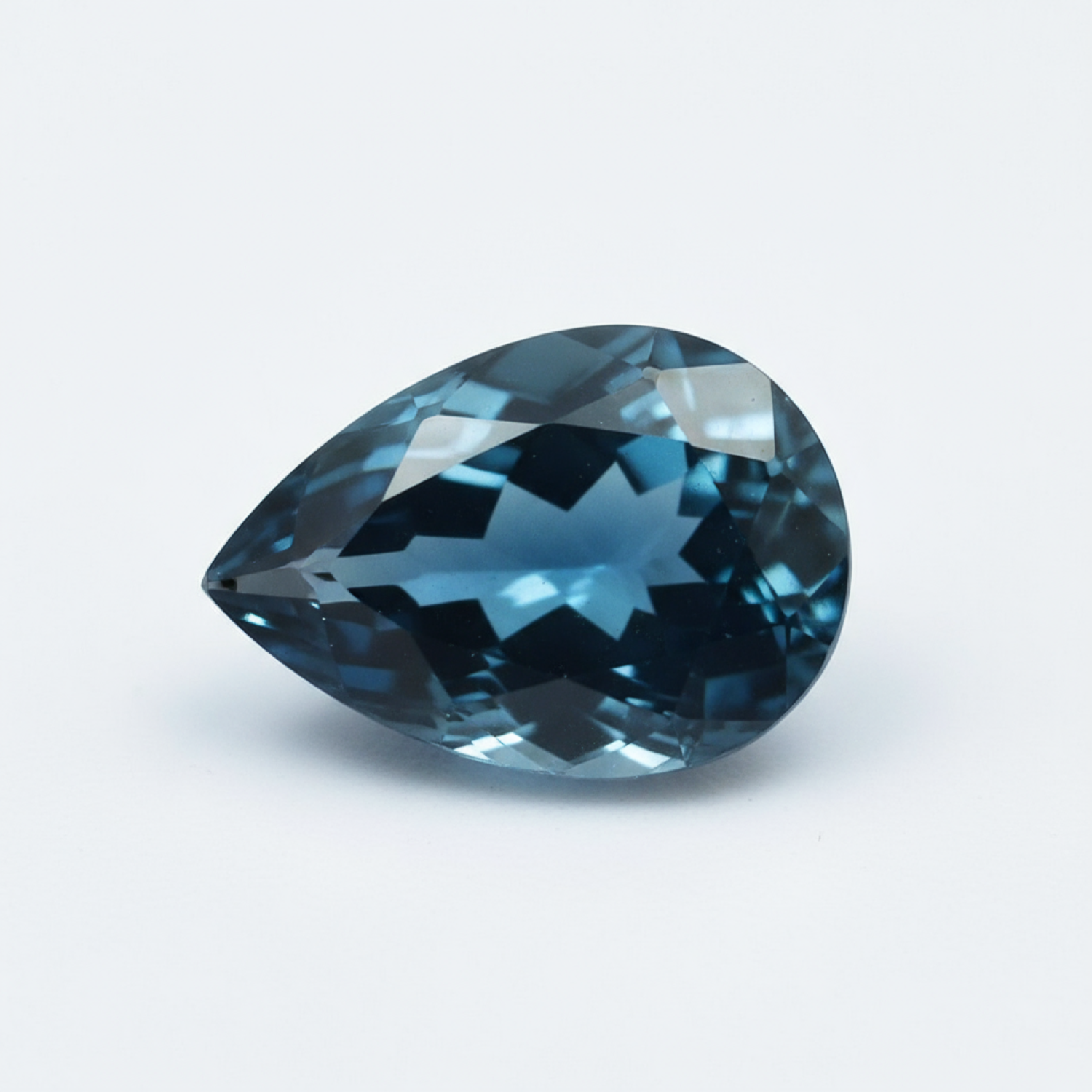 London Blue topaz 1PC Medium 7x10 MM Pear Faceted Blue High-Quality Semi Precious Loose Gemstones Sekundär produktbild