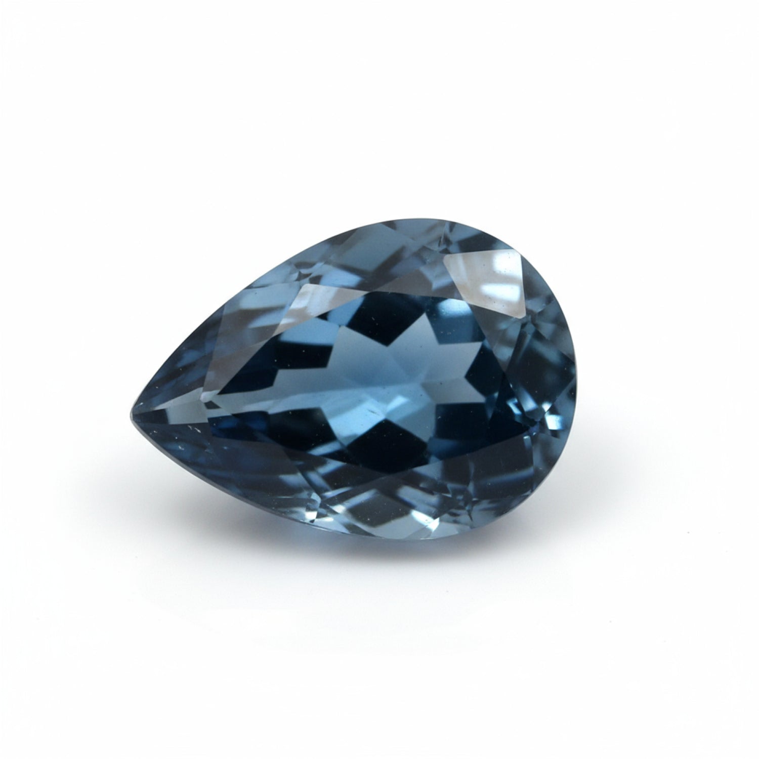 London Blue topaz 1PC Small 7x9 MM Pear Faceted Blue Fine Semi Precious Loose Gemstone