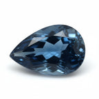 London Blue topaz 1PC Medium 8x10 MM Pear Faceted Blue Natural Semi Precious Gems