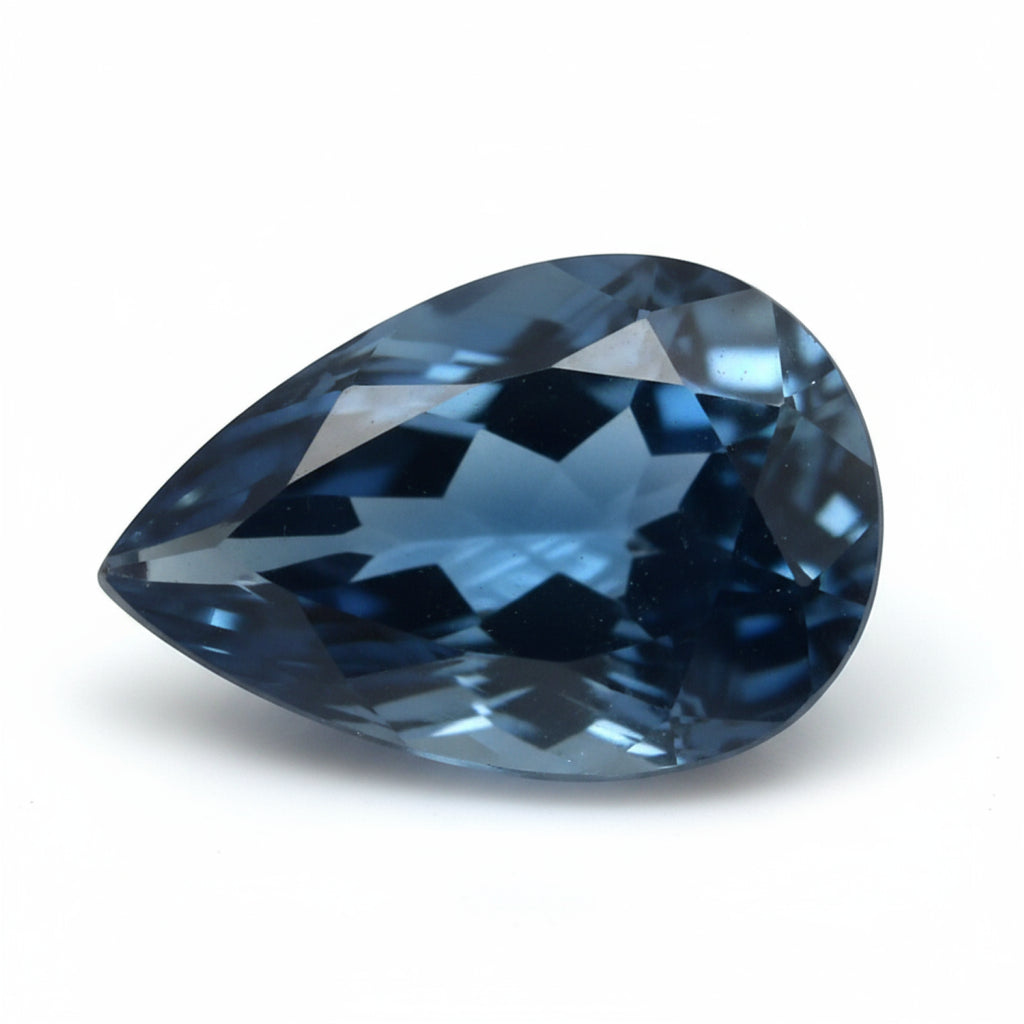 London Blue topaz 1PC Large 8x12 MM Pear Faceted Blue Superior Semi Precious Loose Gemstone