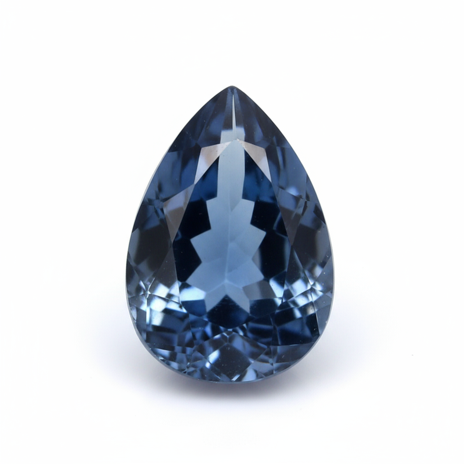 London Blue topaz 1PC Large 9x11 MM Pear Faceted Blue Genuine Semi Precious Loose Gems Главное изображение товара