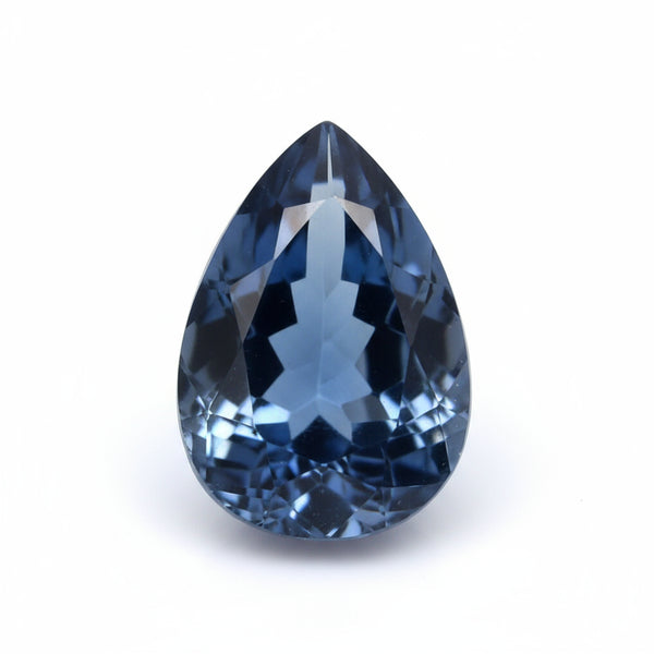 London Blue topaz 1PC Large 9x11 MM Pear Faceted Blue Genuine Semi Precious Loose Gems