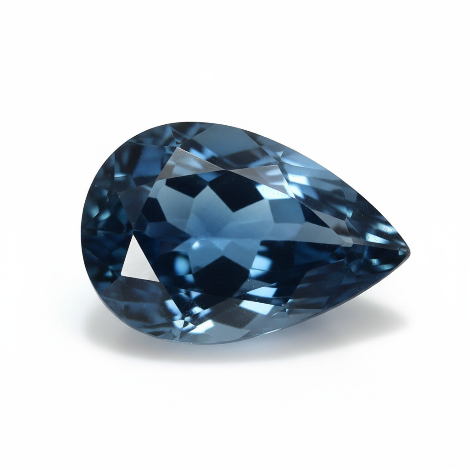 London Blue topaz 1PC Large 9x11 MM Pear Faceted Blue Genuine Semi Precious Loose Gems Второстепенное изображение товара