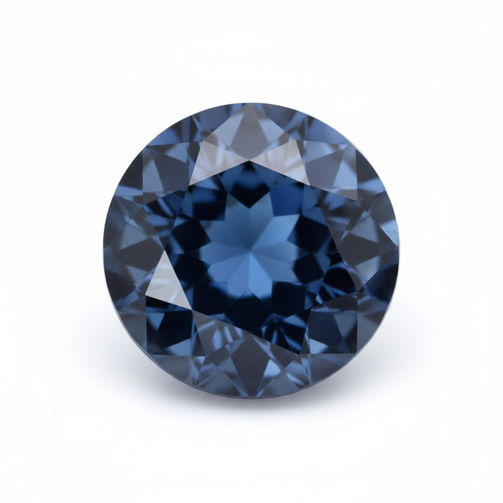 London Blue topaz 1PC Large 10x10 MM Round Faceted Blue Shine Semi Precious Loose Gems