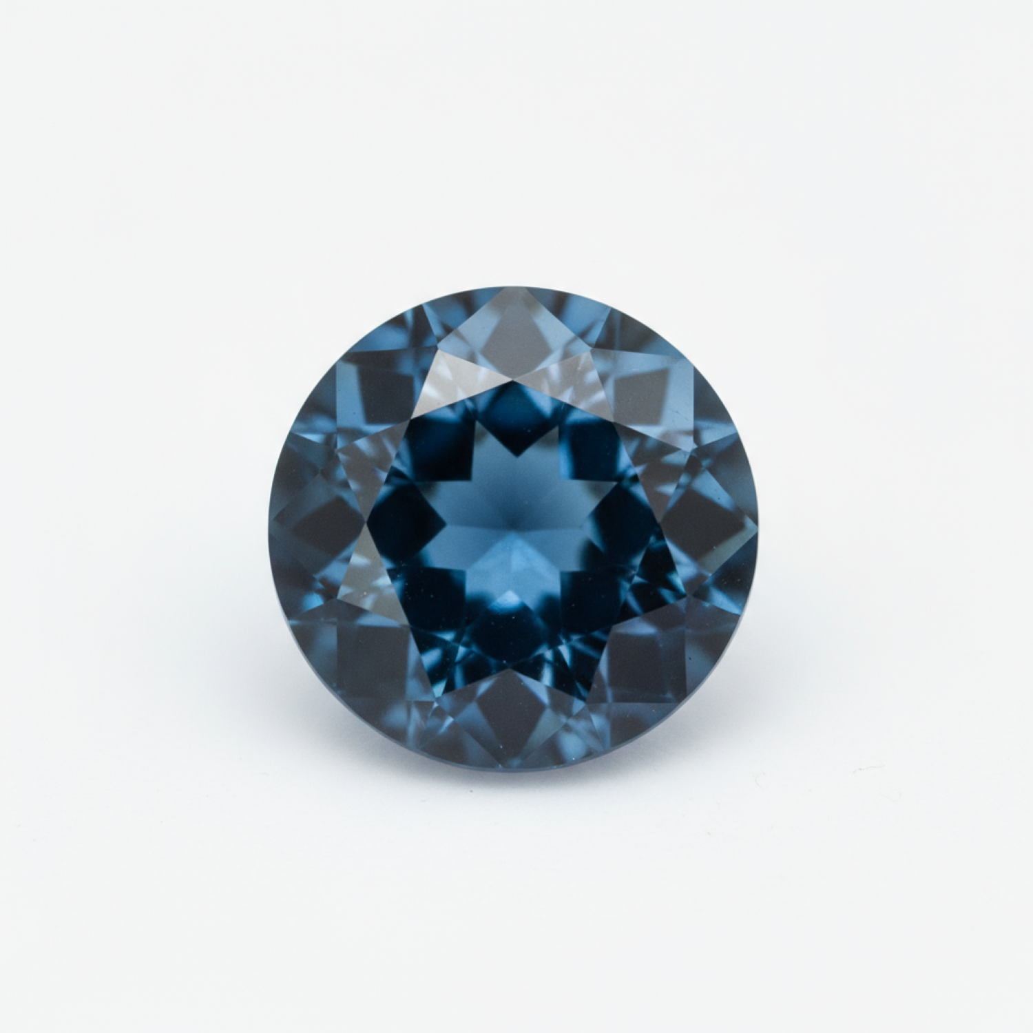 London Blue topaz 1PC Large 12x12 MM Round Faceted Blue High-Quality Semi Precious Loose Gemstones Sekundär produktbild