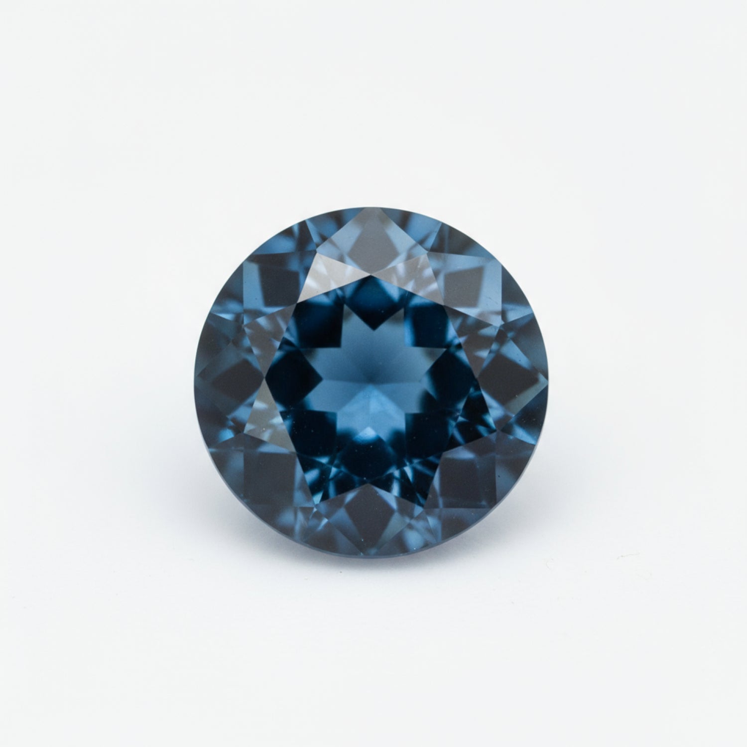 London Blue topaz 1PC Large 12x12 MM Round Faceted Blue High-Quality Semi Precious Loose Gemstones