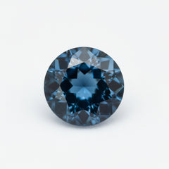London Blue topaz 1PC Large 12x12 MM Round Faceted Blue High-Quality Semi Precious Loose Gemstones