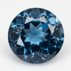 London Blue topaz 1PC Chunky 15x15 MM Round Faceted Blue Superior Semi Precious Loose Gemstone