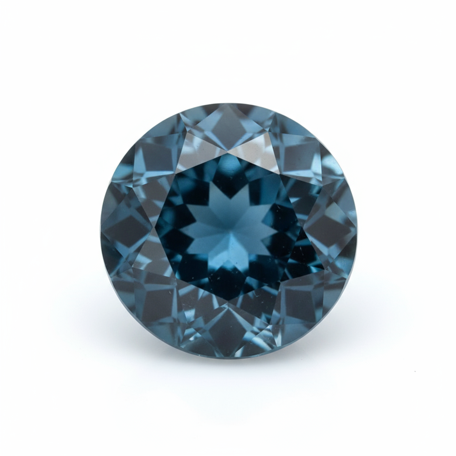 London Blue topaz 1PC Chunky 15x15 MM Round Faceted Blue Superior Semi Precious Loose Gemstone Второстепенное изображение товара