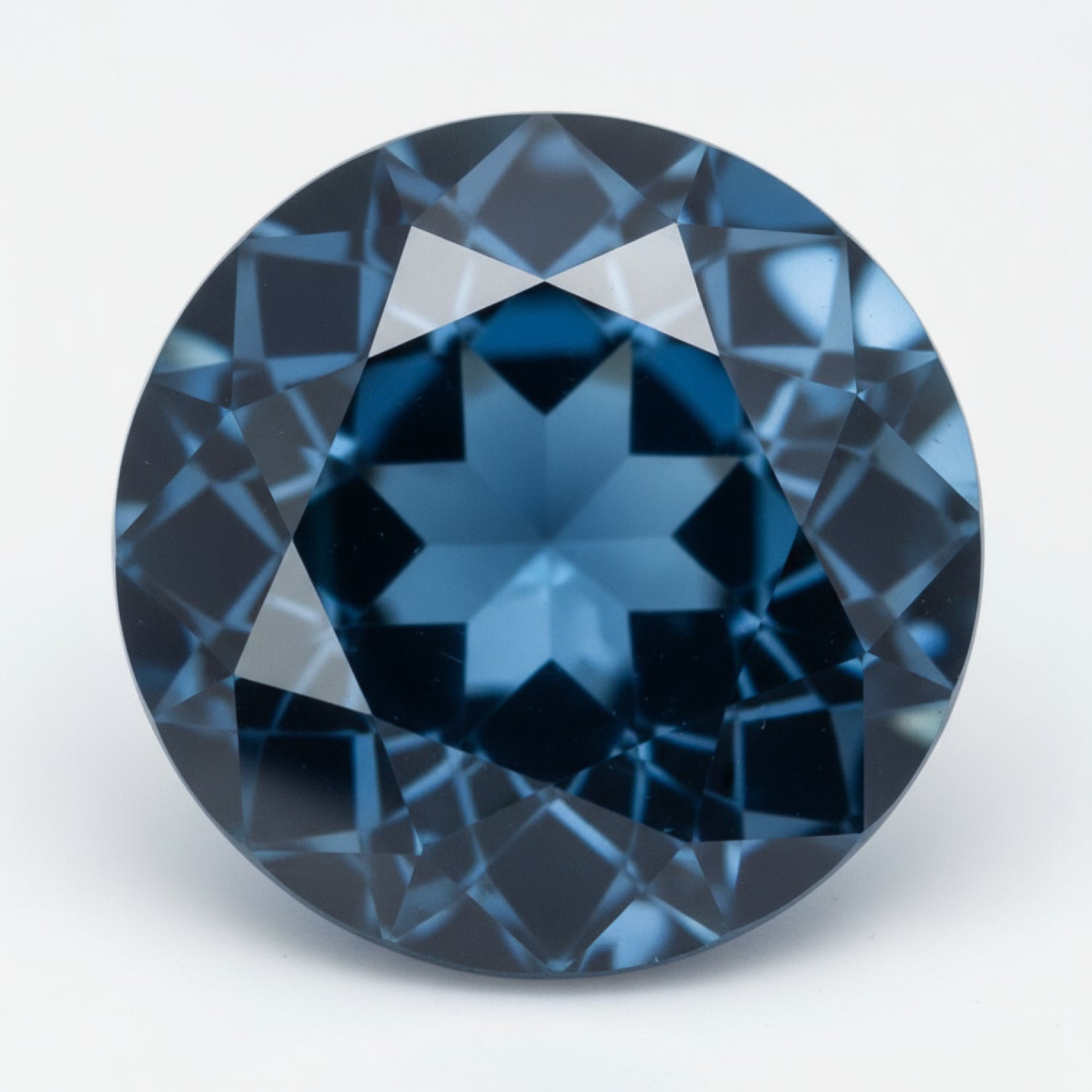 London Blue topaz 1PC Chunky 16x16 MM Round Faceted Blue Pure Semi Precious Loose Gemstones