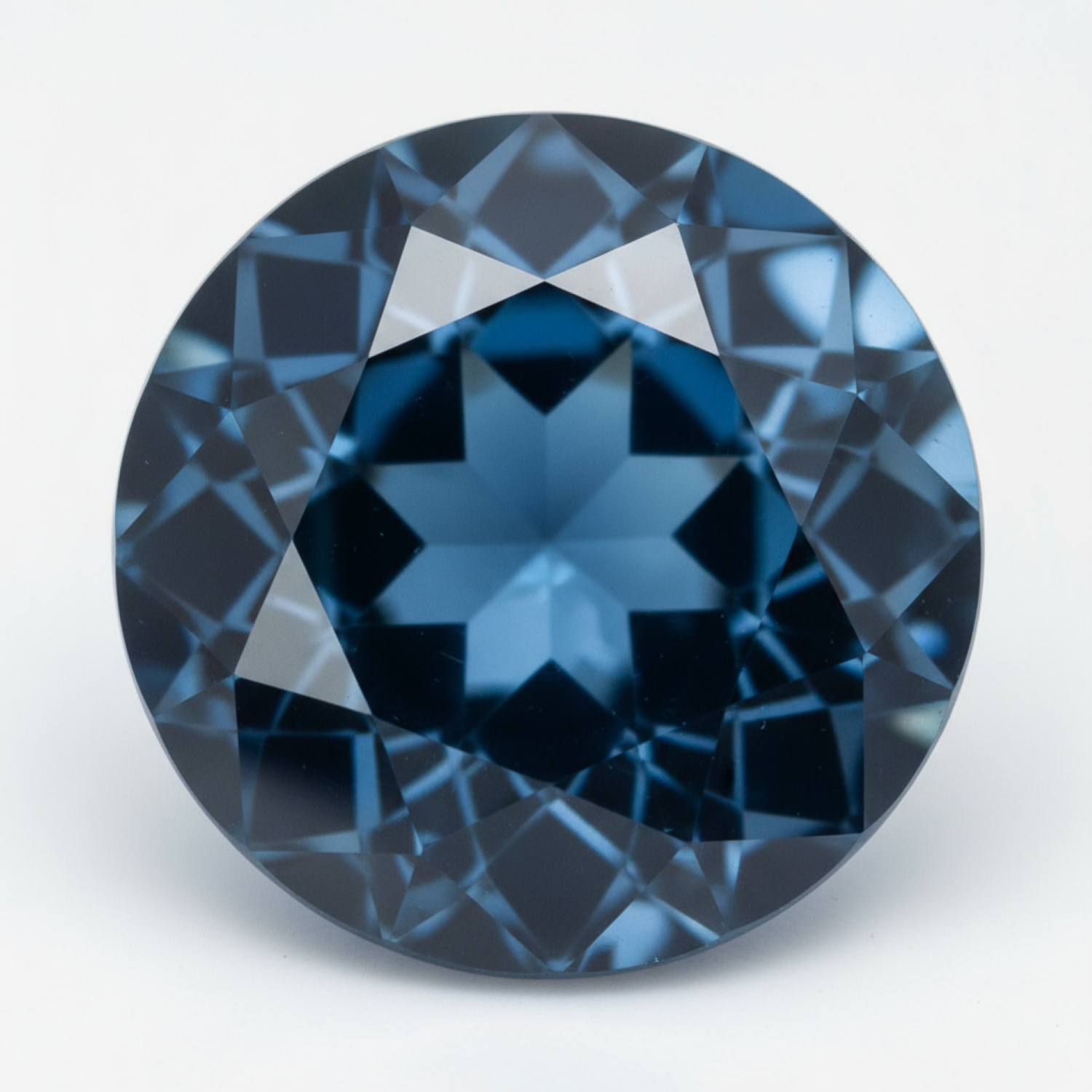 London Blue topaz 1PC Chunky 16x16 MM Round Faceted Blue Pure Semi Precious Loose Gemstones メイン画像
