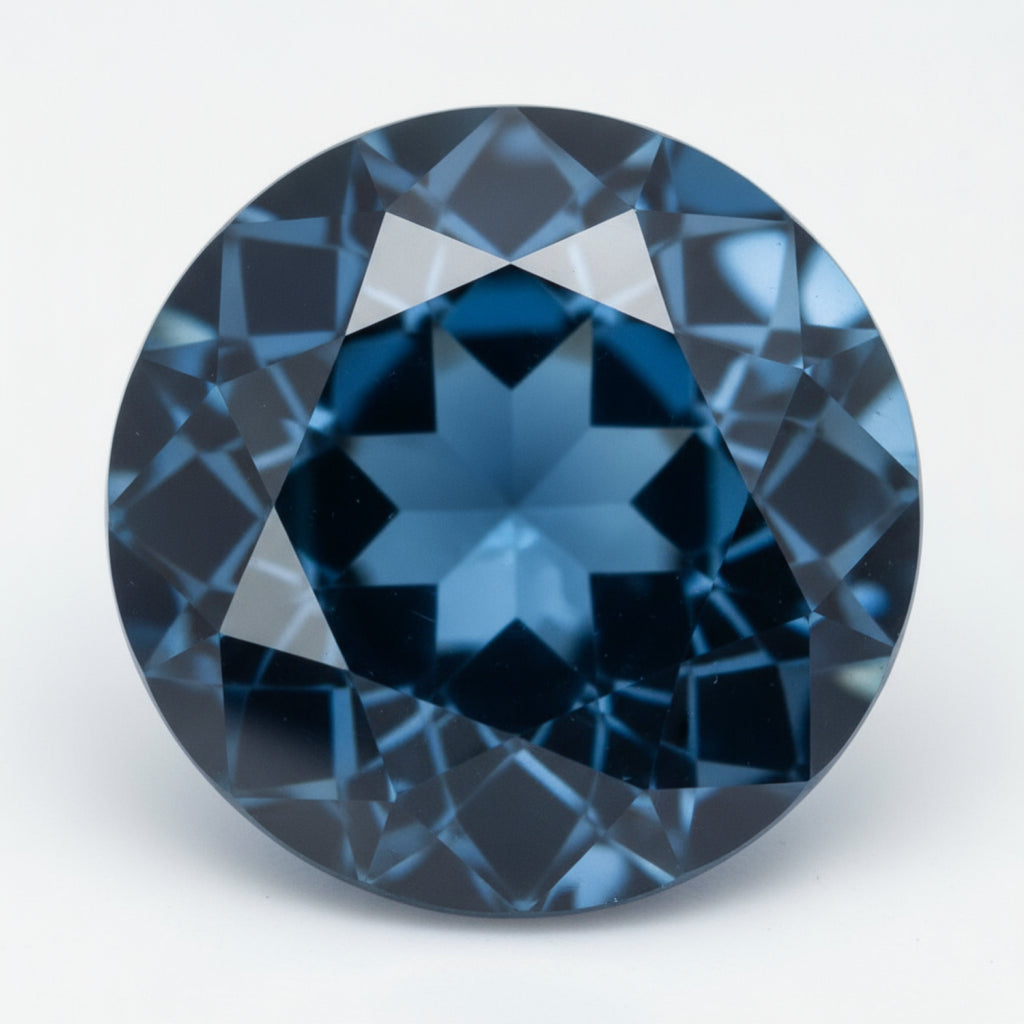 London Blue topaz 1PC Chunky 16x16 MM Round Faceted Blue Pure Semi Precious Loose Gemstones