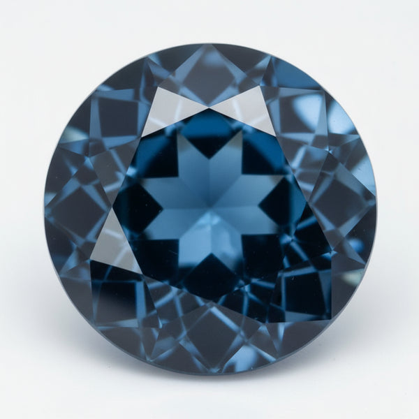 London Blue topaz 1PC Chunky 16x16 MM Round Faceted Blue Pure Semi Precious Loose Gemstones