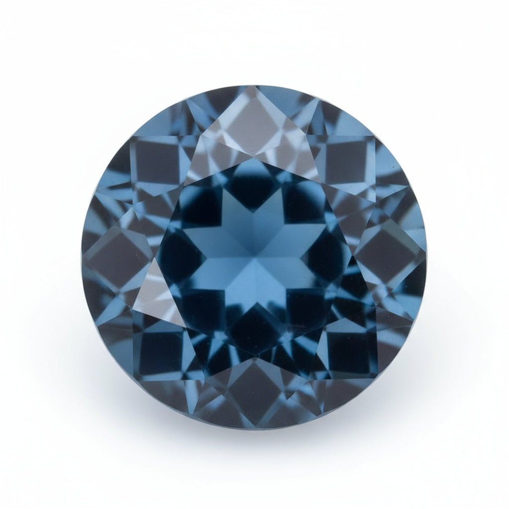 London Blue Topas, 10 Stück, winzige 4 x 4 mm, rund, facettiert, blau, brillant, Halbedelsteine, lose Edelsteine