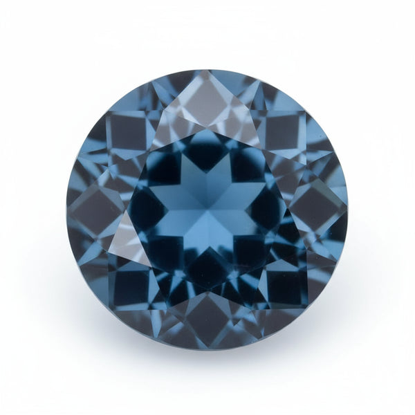 London Blue Topas, 10 Stück, winzige 4 x 4 mm, rund, facettiert, blau, brillant, Halbedelsteine, lose Edelsteine