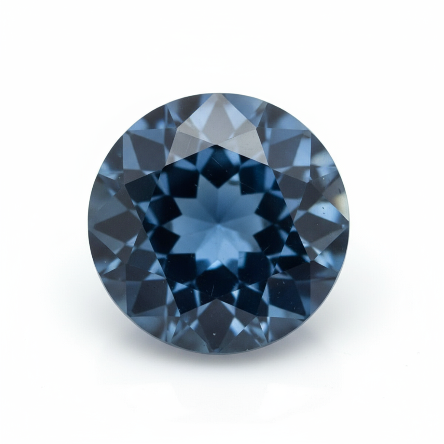 London Blue topaz 1PC Tiny 5x5 MM Round Faceted Blue Sparkling Semi Precious Gems メイン画像