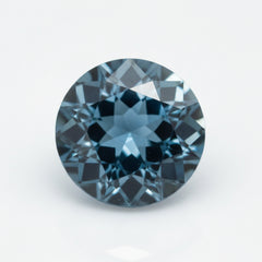 London Blue topaz 1PC Tiny 6x6 MM Round Faceted Blue Polished Semi Precious Loose Gems