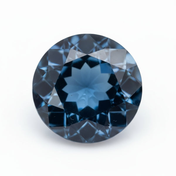 London Blue topaz 1PC Small 7x7 MM Round Faceted Blue Splendid Semi Precious Loose Gemstone