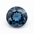 London Blue topaz 1PC Medium 9x9 MM Round Faceted Blue Lustrous Semi Precious Gems