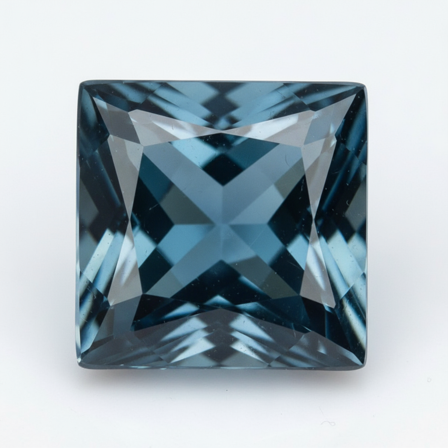 London Blue topaz 1PC Large 10x10 MM Square Faceted Blue Shine Semi Precious Loose Gems Sekundär produktbild